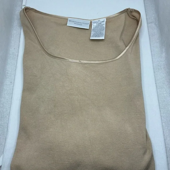Worthington Beige Sleeveless Top - Picture 2 of 6